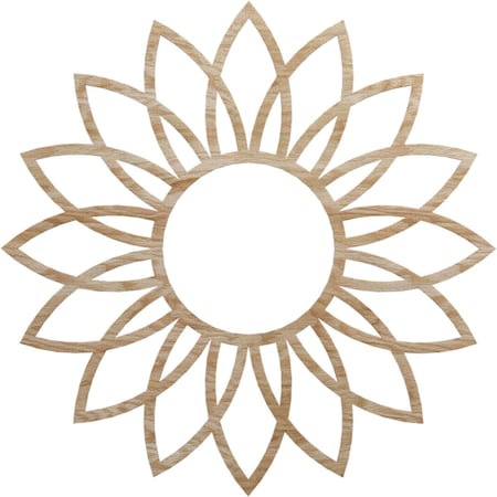 Ekena Millwork Daisy Wood Fretwork Pierced Ceiling Medallion, Red Oak, 32"OD x 11 1/8"ID x 1/4"T CMWP32X32X0250DARO